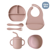 Set de Vajilla  Silicona Alimentación Sencilla Pink
